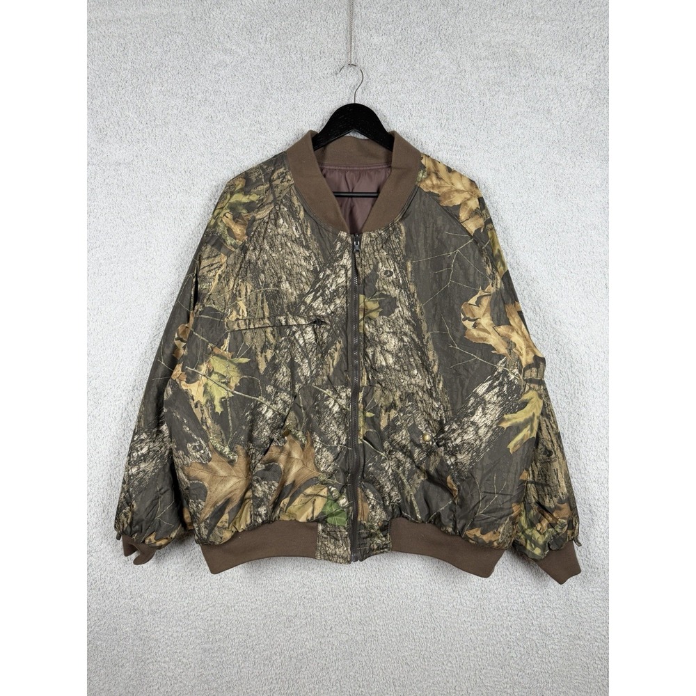 Cabela's Mossy Oak Break Up Camo Bomber Hunting Reversible Jacket Men's Size 2XL